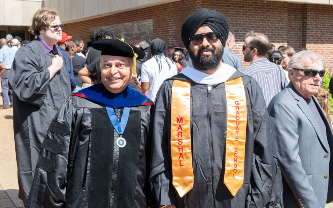 Student marshal Ruman Singh excited to start doctoral program in computer science at UMSL