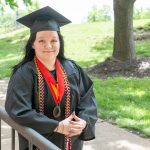 Ally Davis dressed in her cap and gown