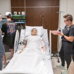 Students complete mock hypertension exam in Nursing Simulation Lab
