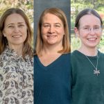 Faculty members Azim Ahmadzadeh, Jalene LaMontagne, Sara Miller, Erika Gibb and Mohi Saki