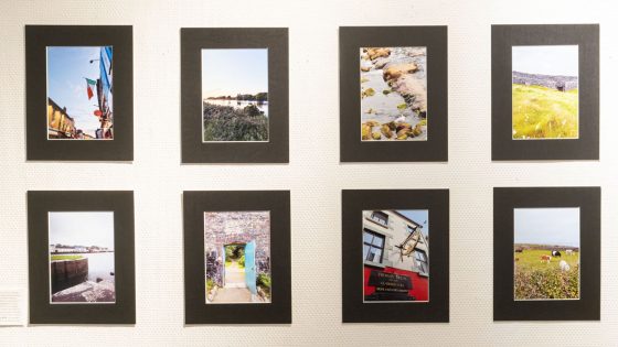 A collection of photos Kathleen Jochman took during her summer study abroad trip to Ireland that are on display at the University City Public Library