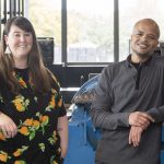 Scale AI employees and UMSL GIS certificate students Shelby Williams and Antoine Barnes