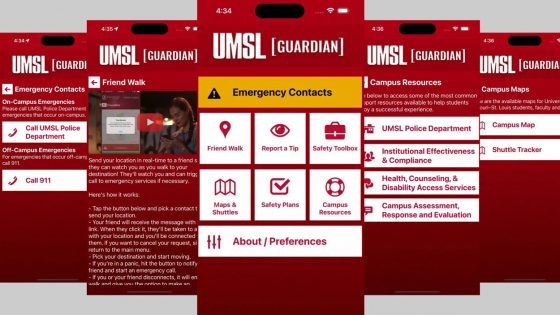 UMSL Guardian personal safety app