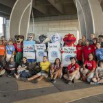 Students and staff members from UMSL joined counterparts from Saint Louis University, St. Louis Community College Southwestern Illinois College and Washington University in St. Louis at an event to kick off Citizen's for Modern Transit's "College Transit Challenge"