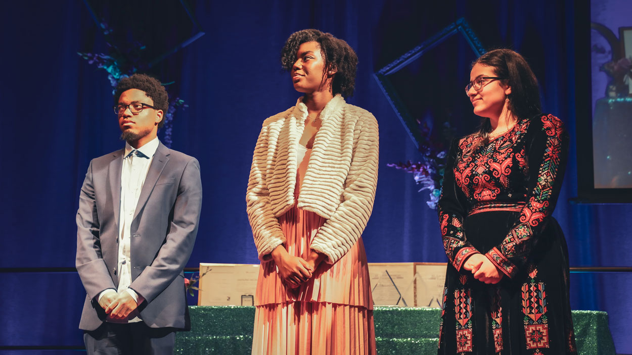 Suggs Scholars Marlo Shivers, Taylor Moore and Kauthar Hammad