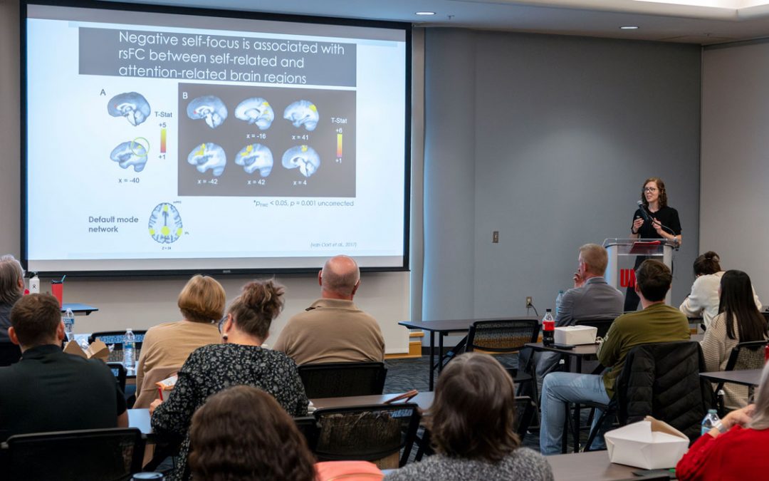 Associate Professor Carissa Philippi presents on understanding depression and trauma through the brain as part of NextGen Precision Health’s Discovery Series