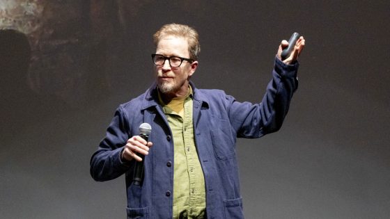 Jut Wynne, an assistant research professor at the University of Northern Arizona, speaks during the Whitney and Anna Harris Conservation Forum