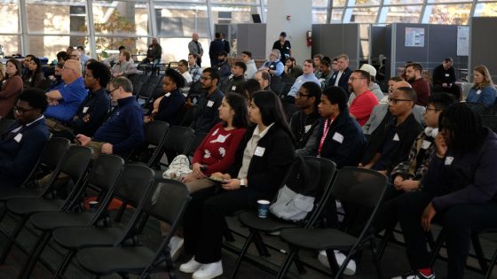 Attendees listen to one of the presentations during STLCyberCon