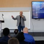 John Khotsyphom presents during 2025 STLCyberCon in the ED Collabitat