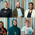 Members of the 2026 Anchor Accelerator cohort: (clockwise from top left) Luke Lieb of Unique Visions, LLC; Doug Wulff of Timebolt; Kenneth Eversole of OpsCompanionAI; Jaee Blue of Venture Beyond Aspirations; Sam Vanderpool of Blue Reason, LLC; Tiffany Jones of Cheryl's Herbs; Jackie Huebbe of SugarBot, Mona Jawad of ASL Aspire; and Anthony Ezeokoye and Afoma Ezeokoye of Raknida.