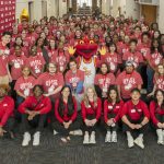 Attendees of Friday's new student orientation gathered on the third floor of the Millennium Student Center