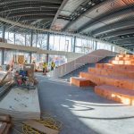 Construction of the Richter Family Welcome and Alumni Center in December 2025