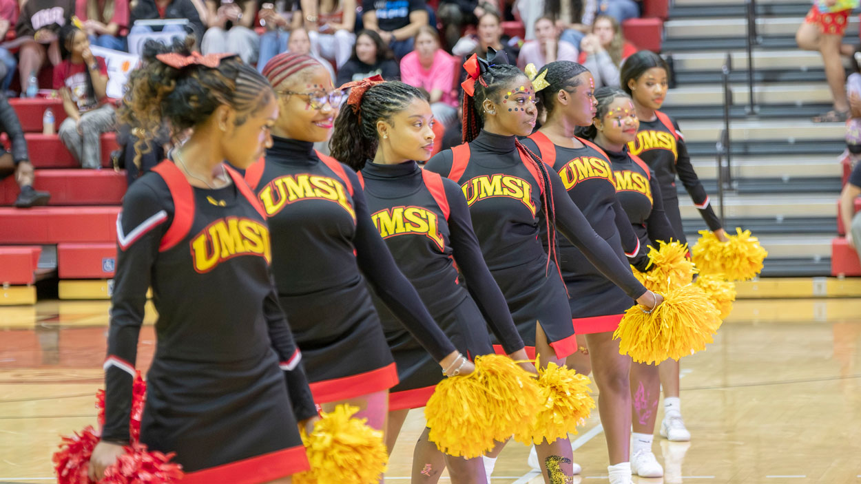 Members of the UMSL Siren Squad perform