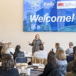 Chancellor Kristin Sobolik welcomed a group of nearly 40 leaders from Bayer to the University of Missouri–St. Louis campus on Monday afternoon.