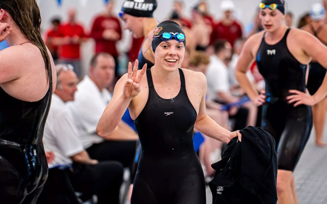 Junior Justice Beard captures three individual titles at NCAA Division II Swimming and Diving Championships