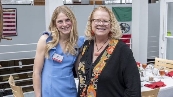 Sophie Steinmetz and Chancellor Kristin Sobolik at the 1963 Society luncheon