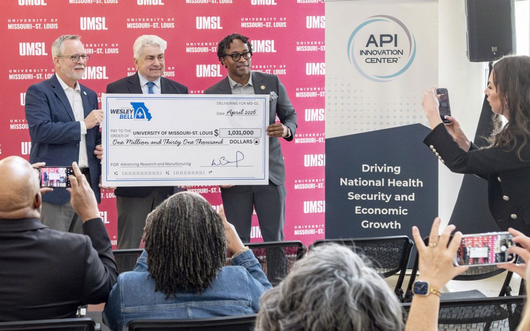 Congressman Wesley Bell tours API Innovation Center labs in UMSL Science Complex