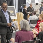 School of Engineering Founding Director George Nnanna speaks to UMSL supporters at a Connected Conversations event in the ED Collabitat