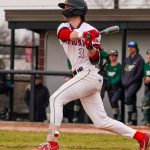 Mitch Bonczkowski follows through after hitting a ball