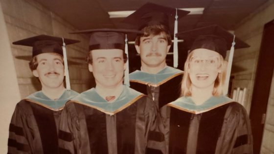 Craig Steinberg with College of Optometry classmates at graduation