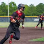 Mitch Bonczkowski rounds third in an NCAA Division II Midwest Regional game against Illinois Springfield
