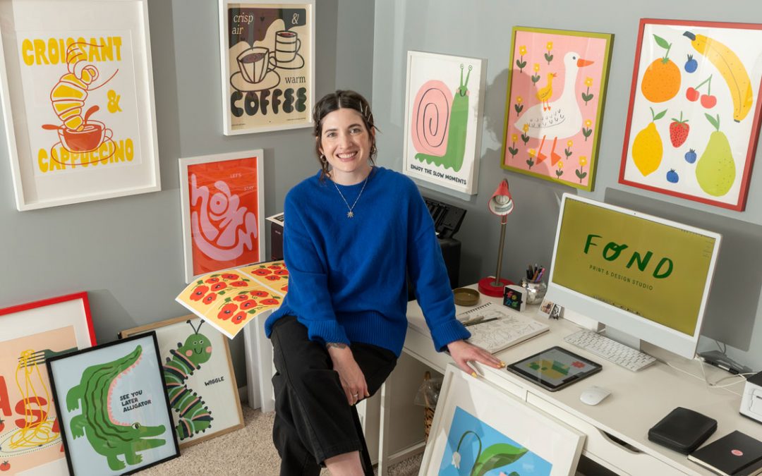 BFA alum Ariel Biggerstaff designs bold, retro-inspired art prints with Fond Printed Goods