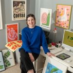 BFA alum Ariel Biggerstaff in her studio