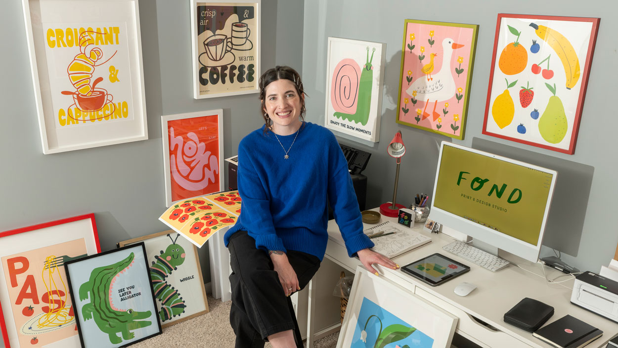 BFA alum Ariel Biggerstaff in her studio
