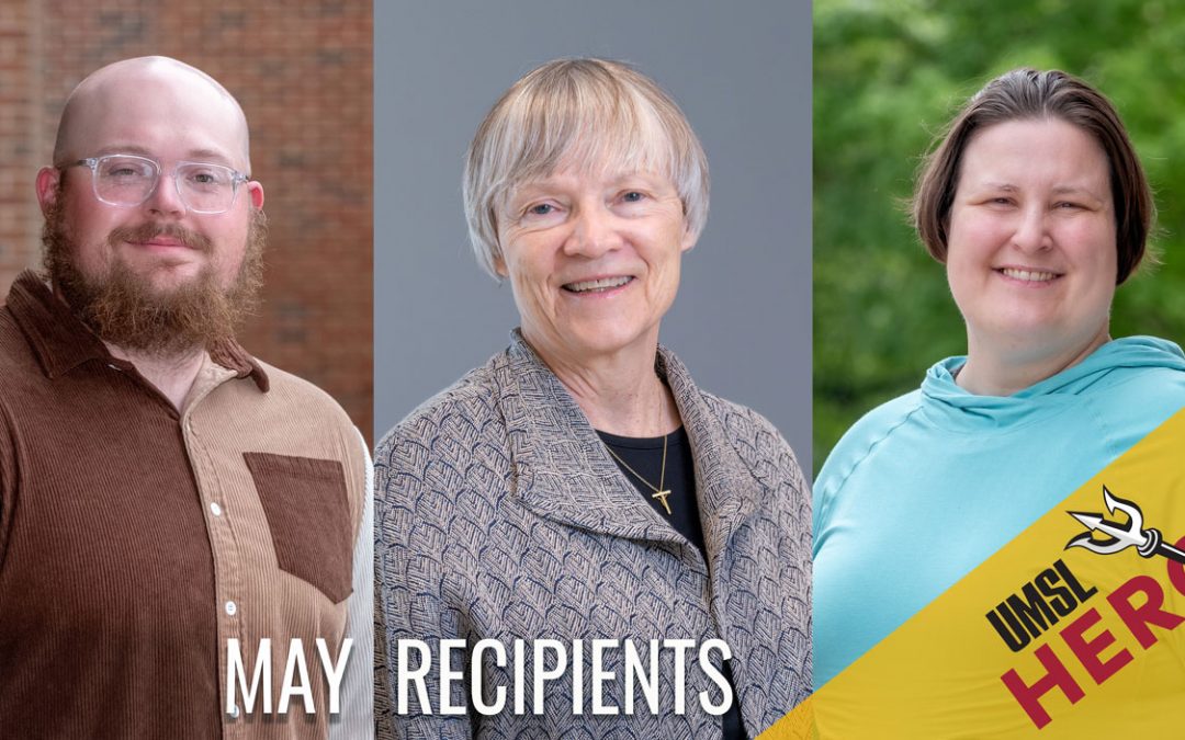 Andy McEwen, Pamela Stuerke and Jackie Wilmes receive UMSL Hero Awards