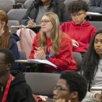 High school students sitting in a classroom