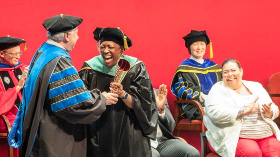 Keshia Edler at New Student Convocation