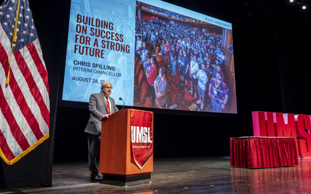 Interim Chancellor Chris Spilling vows to continue building on UMSL’s recent success during annual State of the University Address