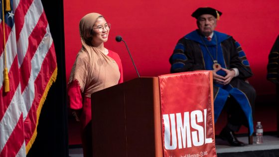 Nadia Agarwalla at New Student Convocation