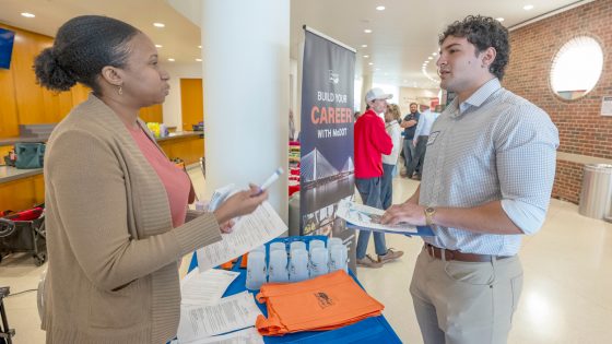 Evan Maxwell of MoDOT at Fall Internship and Job Fair
