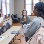 Author Juli Berwald engages with UMSL students at a Writers Talk Writing event