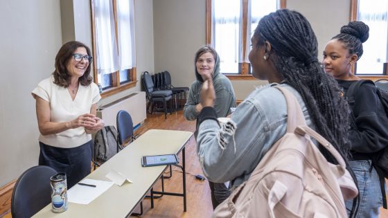 Author Juli Berwald engages with UMSL students at a Writers Talk Writing event